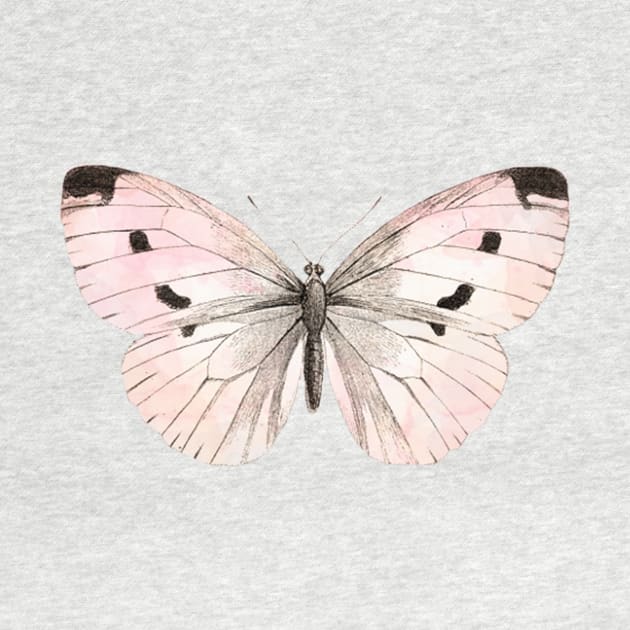 Butterfly flutter - soft peach by peggieprints